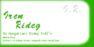 iren rideg business card